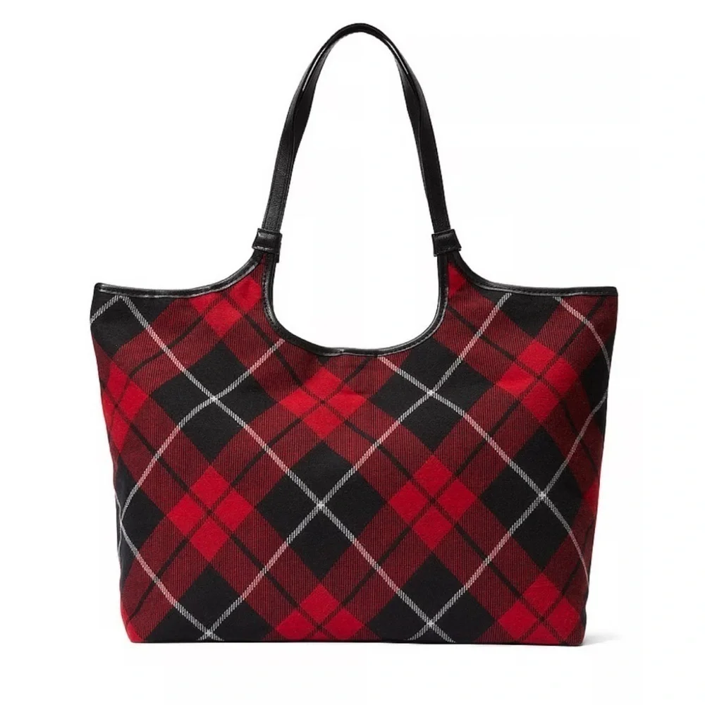 NWT VICTORIA'S SECRET Plaid Tote (Retired)